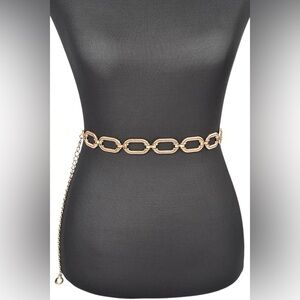 Plus Size Gold or Silver Chain Statement Belt